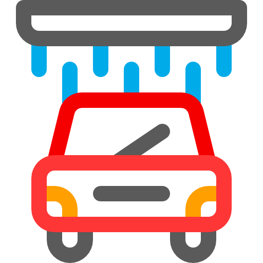 lavado de autos Basic Rounded Lineal Color icono