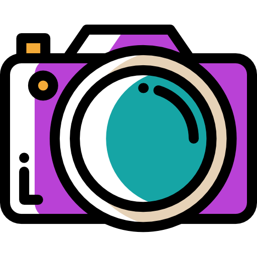 카메라 Detailed Rounded Color Omission icon