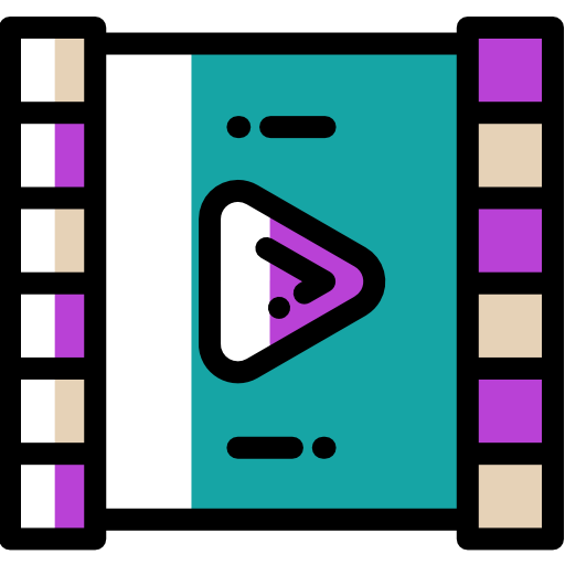 ビデオプレーヤー Detailed Rounded Color Omission icon