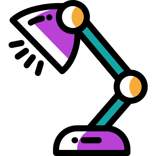 데스크 램프 Detailed Rounded Color Omission icon