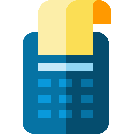 terminal de pago Basic Straight Flat icono