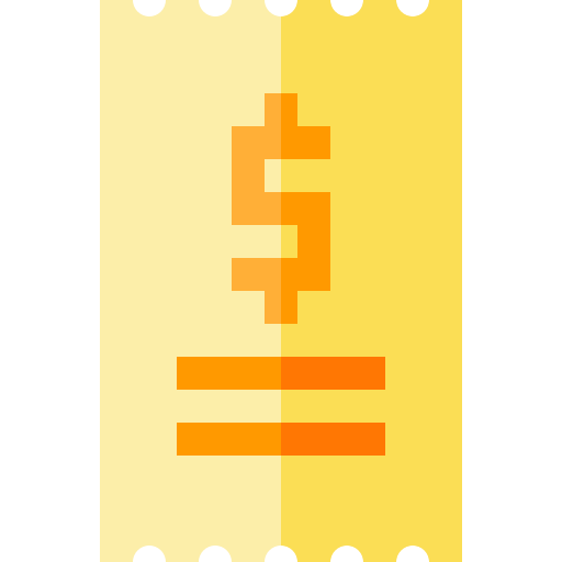 영수증 Basic Straight Flat icon