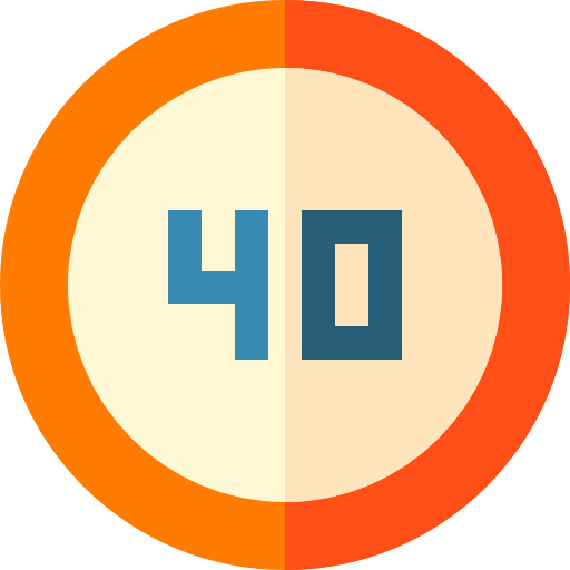 Speed limit Basic Straight Flat icon