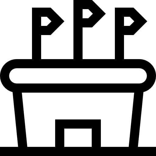 stade Basic Straight Lineal Icône