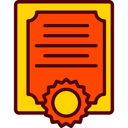 certyfikat Generic color lineal-color ikona