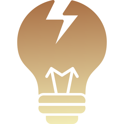 lâmpada elétrica Generic gradient fill Ícone