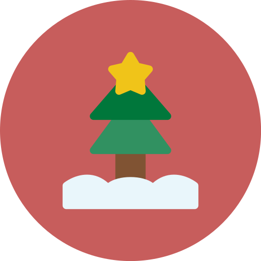 Рождественская елка Generic color fill иконка