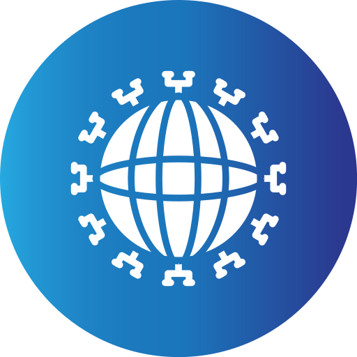 sieć globalna Generic gradient fill ikona
