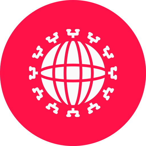 red global Generic color fill icono