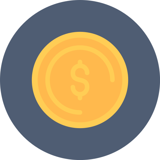 moneta dolarowa Generic color fill ikona
