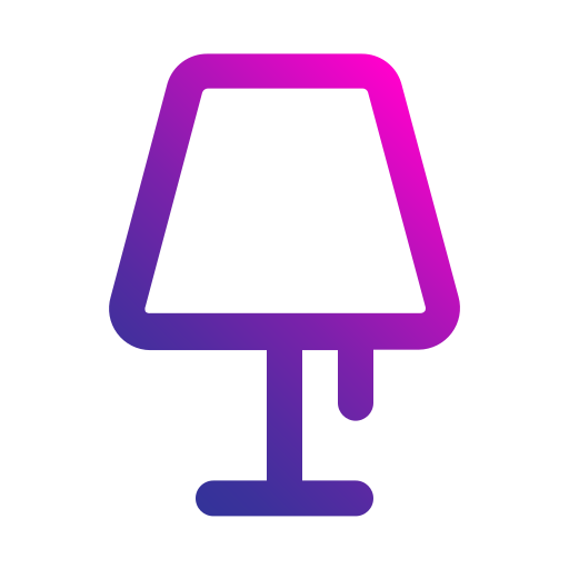 biurko z lampą Generic gradient outline ikona