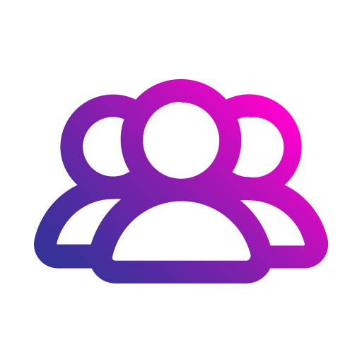 team Generic gradient outline icon