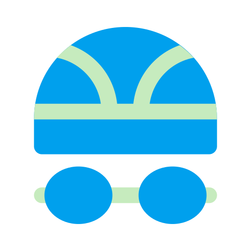 Очки для плавания Generic color fill иконка