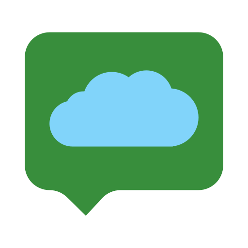 messaggio sulla nuvola Generic color fill icona