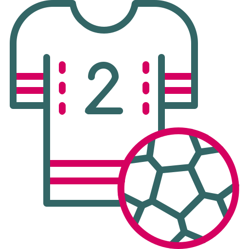 camiseta de futbol Generic color outline icono