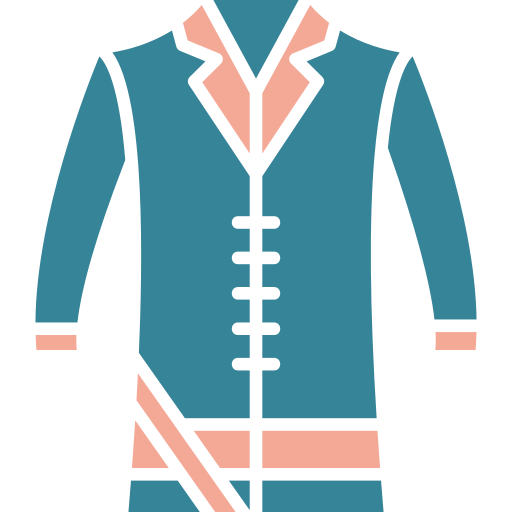 długi płaszcz Generic color fill ikona