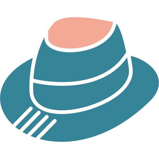 sombrero de fieltro Generic color fill icono