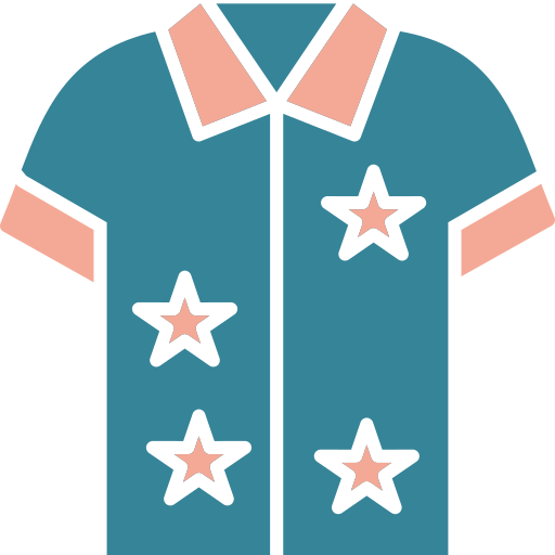 koszula hawajska Generic color fill ikona