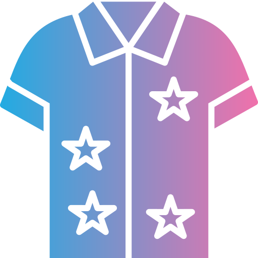 Hawaiian shirt Generic gradient fill icon