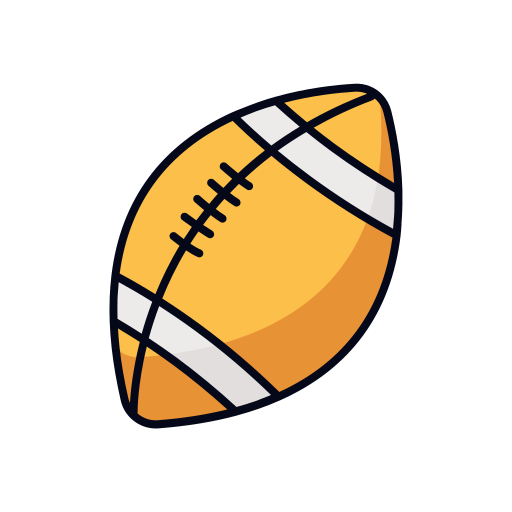 Мяч для регби Generic color lineal-color иконка