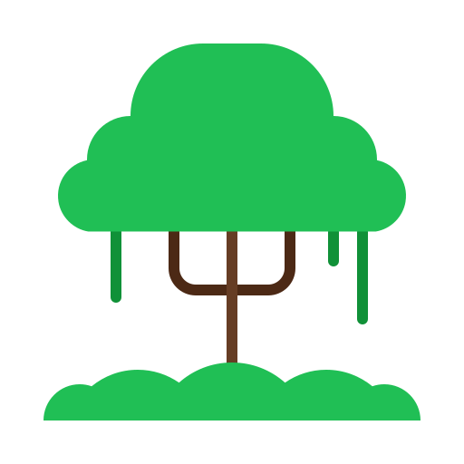 foresta pluviale Generic color fill icona