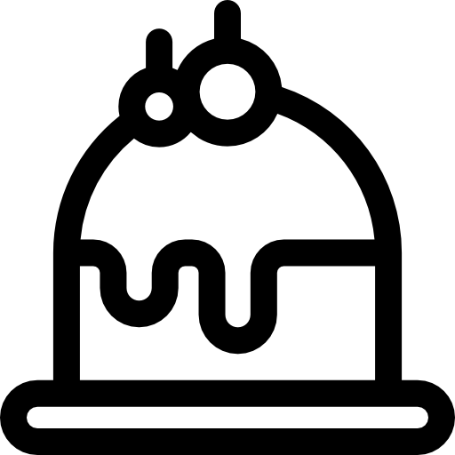 pudim Basic Rounded Lineal Ícone