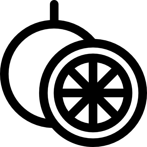 mandarynka Basic Rounded Lineal ikona