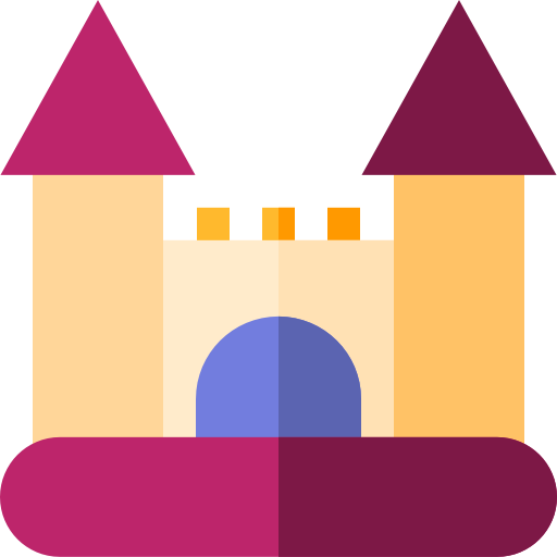 Inflatable castle Basic Straight Flat icon
