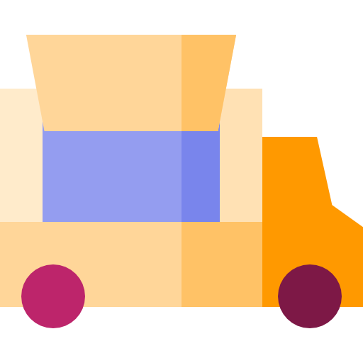 camion di cibo Basic Straight Flat icona