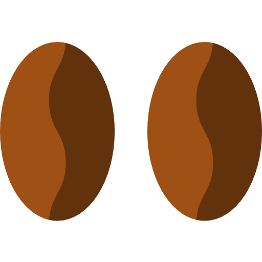 Coffee bean Basic Straight Flat icon