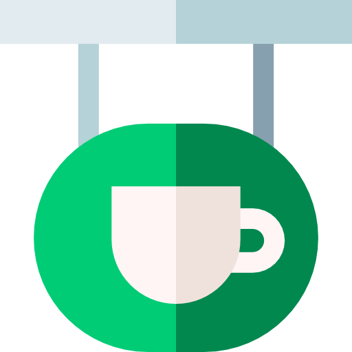 コーヒーショップ Basic Straight Flat icon