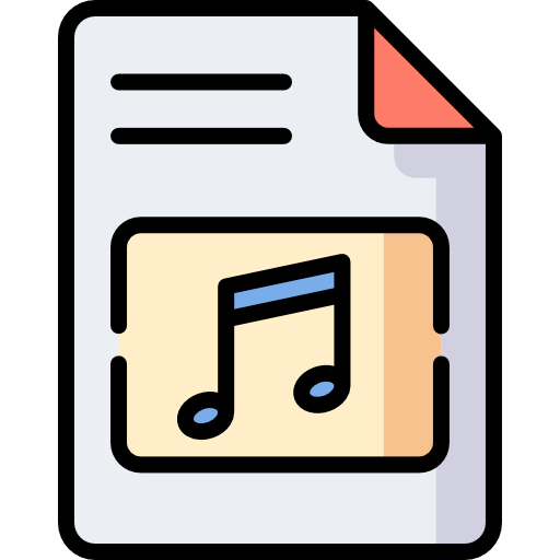 음악 파일 Special Lineal color icon
