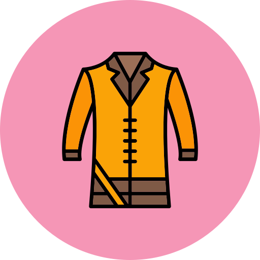 długi płaszcz Generic color lineal-color ikona