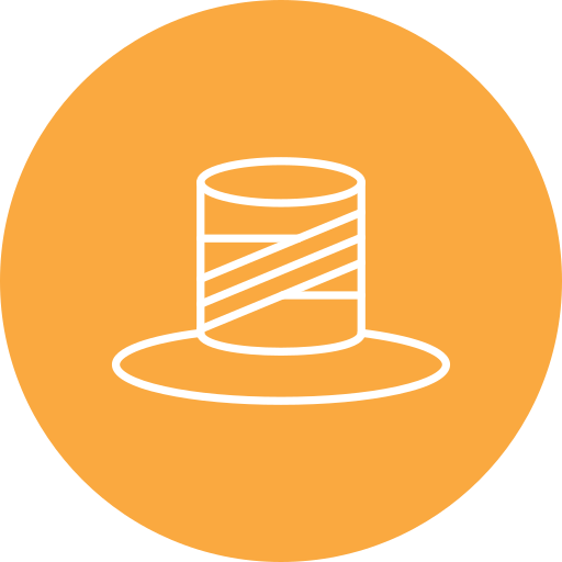 Top hat Generic color fill icon