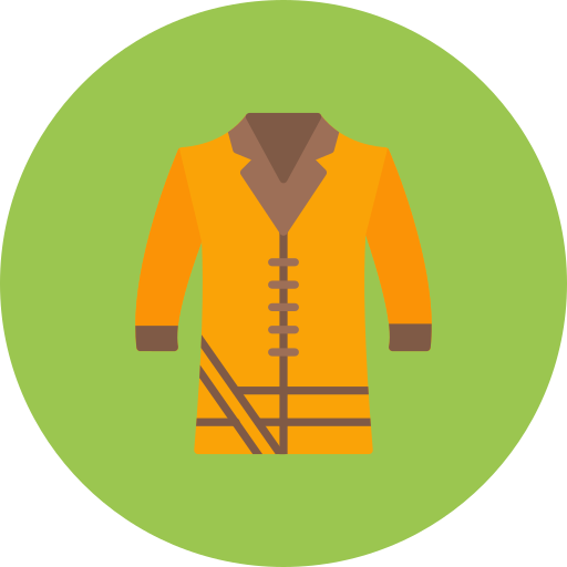 długi płaszcz Generic color fill ikona