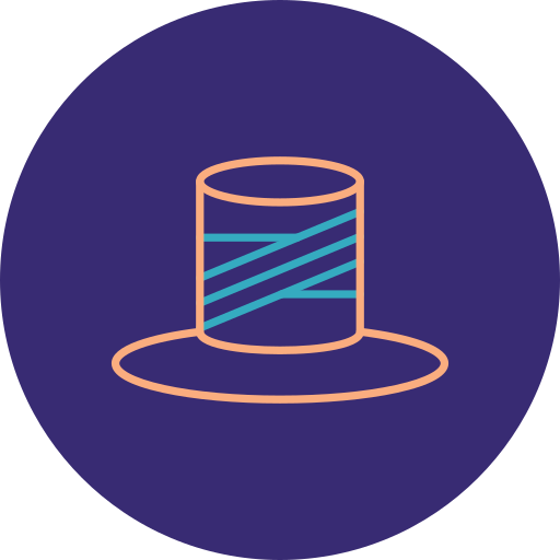 Top hat Generic color fill icon