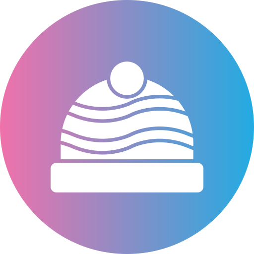 czapka zimowa Generic gradient fill ikona