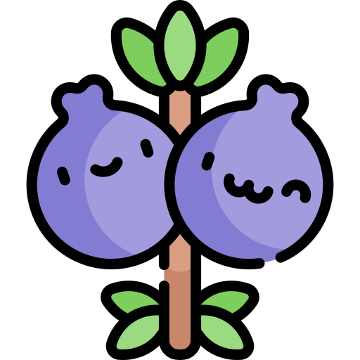 Juniper berry Kawaii Lineal color icon