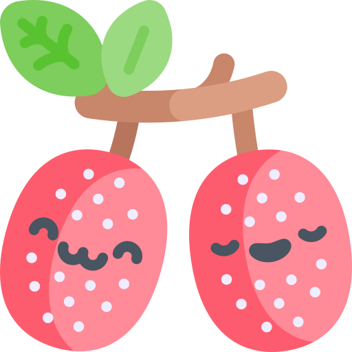 Goumi berry Kawaii Flat icon
