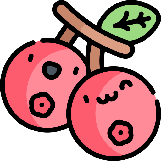 guayaba Kawaii Lineal color icono