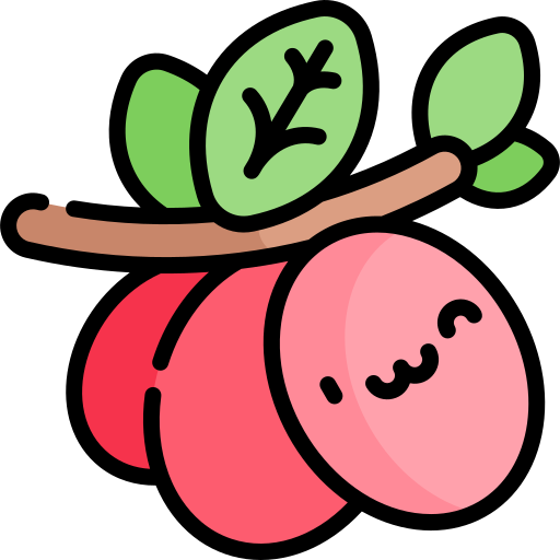 Чудо-ягода Kawaii Lineal color иконка