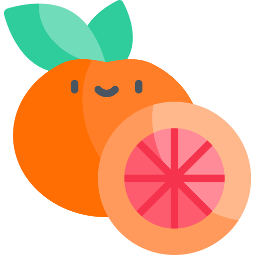 Grapefruit Kawaii Flat icon