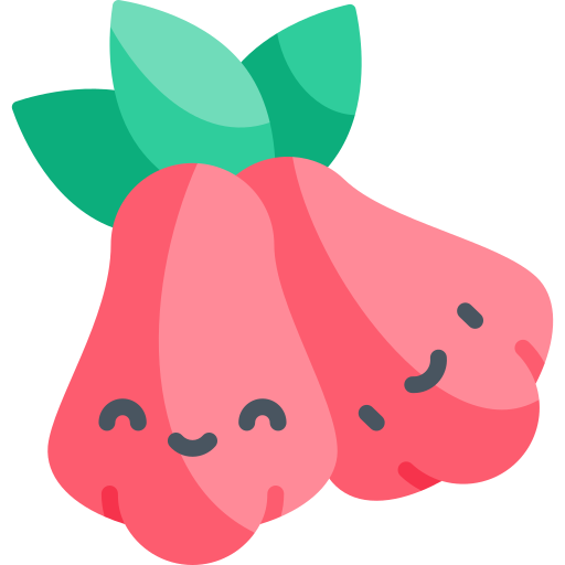 왁스 사과 Kawaii Flat icon