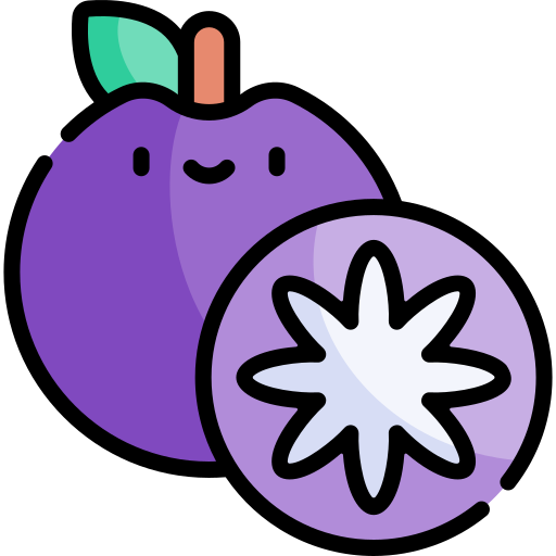 mela stellata Kawaii Lineal color icona