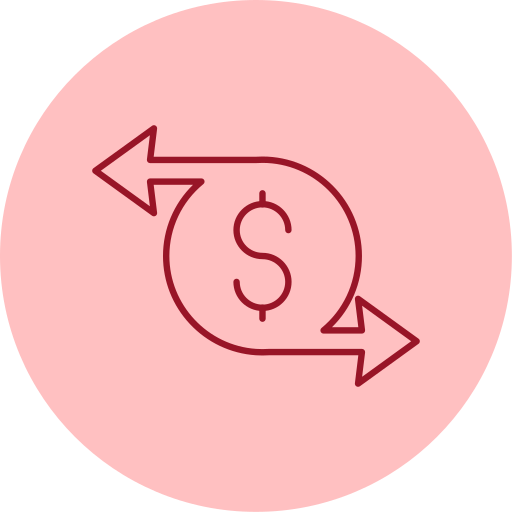 transfer pieniędzy Generic color fill ikona