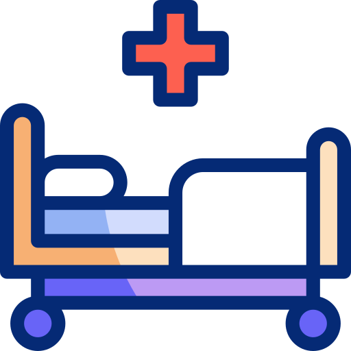 Hospital bed Basic Accent Lineal Color icon