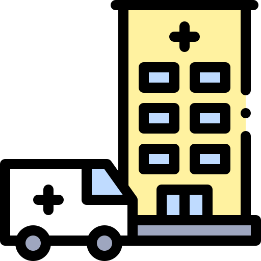 ospedale Detailed Rounded Lineal color icona