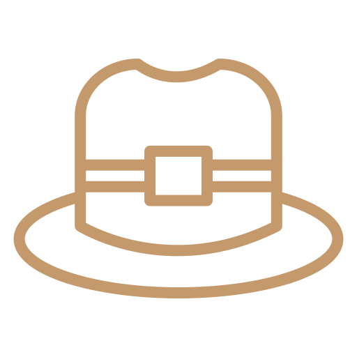 sombrero de fieltro Generic color outline icono