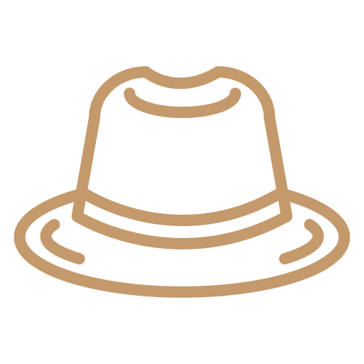 sombrero de fieltro Generic color outline icono