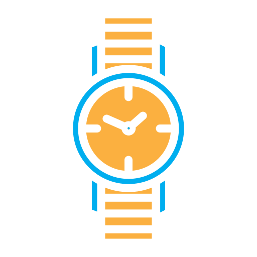 reloj de mano Generic color fill icono